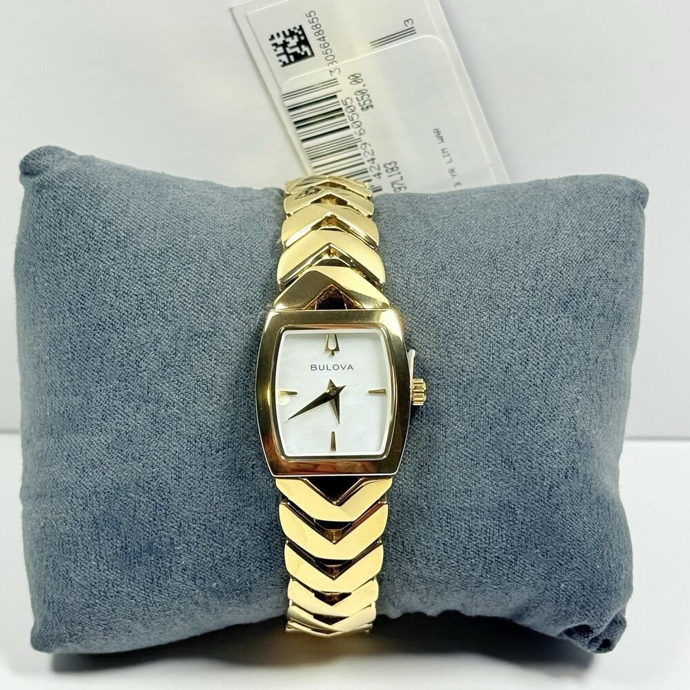 Bulova Classic 97L183 Mother of Pearl Dial Gold Stainless Steel Women’s Watch